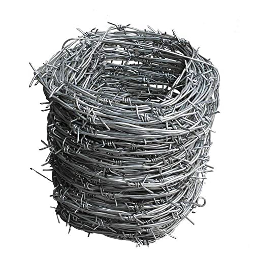 Generisch Stacheldraht, Verstrickungsdraht, Drahtrolle, praktischer und langlebiger Mehrzweck-Stacheldraht zum Schutz Ihres Gartens oder Hofs, 2-drähtig, 4-spitz (Farbe: Metallic-1,8 mm, Größe: 20 m) Generisch Stacheldraht, Verstrickungsdraht, Drahtrolle, praktischer und langlebiger Mehrzweck-Stacheldraht zum Schutz Ihres Gartens oder Hofs, 2-drähtig, 4-spitz (Farbe: Metallic-1,8 mm, Größe: 20 m) von Generisch