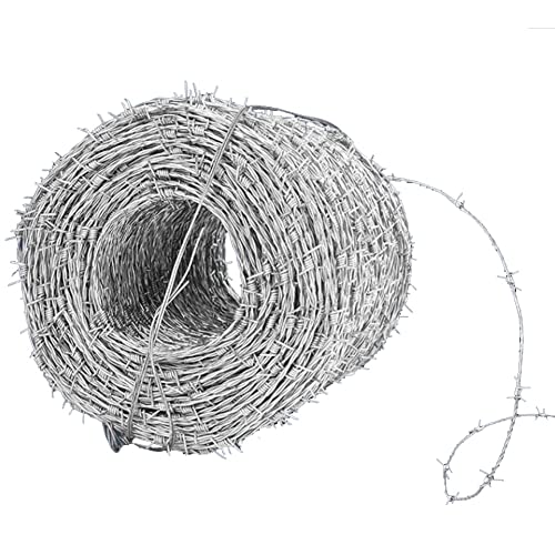 Generisch Stacheldraht, Verstrickungsdraht, Drahtrolle, praktischer und langlebiger Mehrzweck-Stacheldraht zum Schutz Ihres Gartens oder Hofs, 2-drähtig, 4-spitz (Farbe: Metallic-1,8 mm, Größe: 50 m) Generisch Stacheldraht, Verstrickungsdraht, Drahtrolle, praktischer und langlebiger Mehrzweck-Stacheldraht zum Schutz Ihres Gartens oder Hofs, 2-drähtig, 4-spitz (Farbe: Metallic-1,8 mm, Größe: 50 m) von Generisch