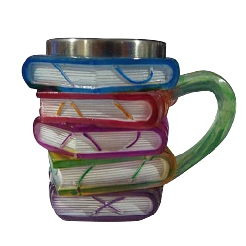 Generisch Stackable Book Mug,Resin Painted Coffee Mugs,Novelty Stack Reading Cup,Vintage Cup With Handle,Drinkware For Literature Lovers Home Kitchen Cafe Bookshelf Generisch Stackable Book Mug,Resin Painted Coffee Mugs,Novelty Stack Reading Cup,Vintage Cup With Handle,Drinkware For Literature Lovers Home Kitchen Cafe Bookshelf von Generisch