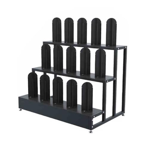 Generisch Stoffrollen-Aufbewahrungsregal, 2–3-stufiger Textilstoffwagen, Beweglicher Vinyl-Wrap-Rollenhalter, Hält 10/15 Rollen, for Lederrollen-Tapeten(Style 1,3 Tiers) von Generisch