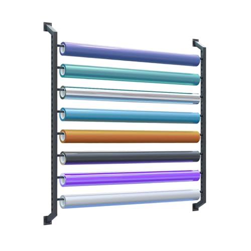 Generisch Stoffrollen-Aufbewahrungsregal, 6–8 Ebenen, Textil-Stoffrollen-Aufbewahrungsregal, Wandhalterung for Vinyl-Wrap-Rollen, for Lederrollen-Tapeten(150x174cm,7 Tiers) von Generisch