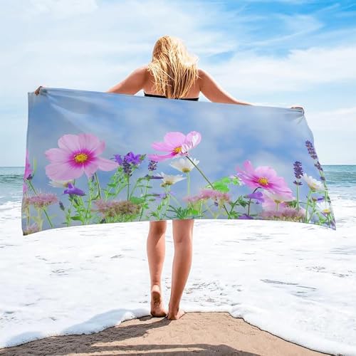 Generisch Strandtuch XXL Rosa Blumen Mikrofaser Handtuch Groß 150x200 cm Strand Badetuch Frühling Sommer, Schnelltrocknend und Sandfrei, für Reise, Sauna, Yoga, Camping A-4183 Generisch Strandtuch XXL Rosa Blumen Mikrofaser Handtuch Groß 150x200 cm Strand Badetuch Frühling Sommer, Schnelltrocknend und Sandfrei, für Reise, Sauna, Yoga, Camping A-4183 von Generisch