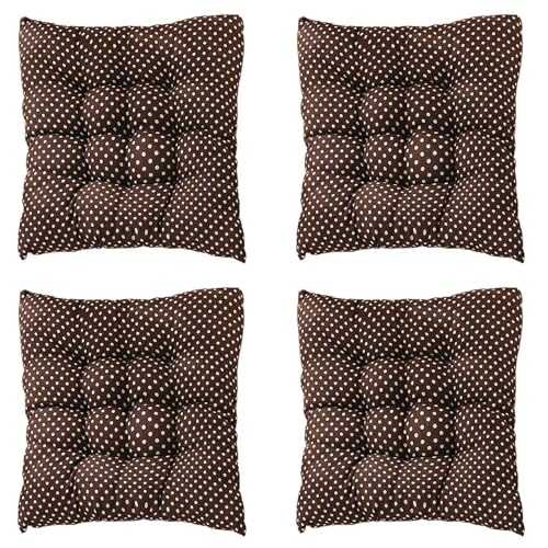 Generisch Stuhlkissen 40x40/45x45/50x50 Mit BäNdern 6er/4er/2er Set Sitzpolster Stuhl Innen Stuhlpolster Innen Seat Cushion Dining Chair Sitzkissen FüR StüHle KüChe(BBB) von Generisch