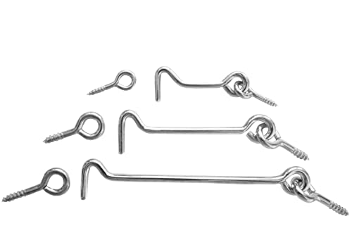 Generisch Sturmhaken Torhaken Türhaken Öse Haken Fenstersicherung Fensterhaken, 30-140mm (1, 40 mm) von Generisch