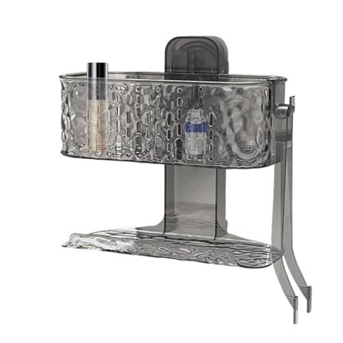 Generisch Suction Cup Shower Shelf, Double Layer Ventilated Cosmetic Holder, No-Drill Home Organizer with Clip, Space-Saving Storage Tray for Bathroom and Kitchen Necessary Generisch Suction Cup Shower Shelf, Double Layer Ventilated Cosmetic Holder, No-Drill Home Organizer with Clip, Space-Saving Storage Tray for Bathroom and Kitchen Necessary von Generisch