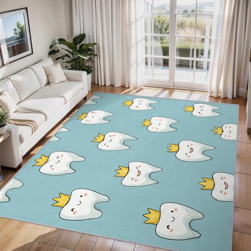Generisch Süße Zähne Teppich Wohnzimmer 160x200 cm, Waschbarer Teppich Cartoon Zahn Kinder, Weich Kurzflor Teppiche, rutschfest Fußmatte Bettvorleger Schlafzimmer ZY&L6 Generisch Süße Zähne Teppich Wohnzimmer 160x200 cm, Waschbarer Teppich Cartoon Zahn Kinder, Weich Kurzflor Teppiche, rutschfest Fußmatte Bettvorleger Schlafzimmer ZY&L6 von Generisch