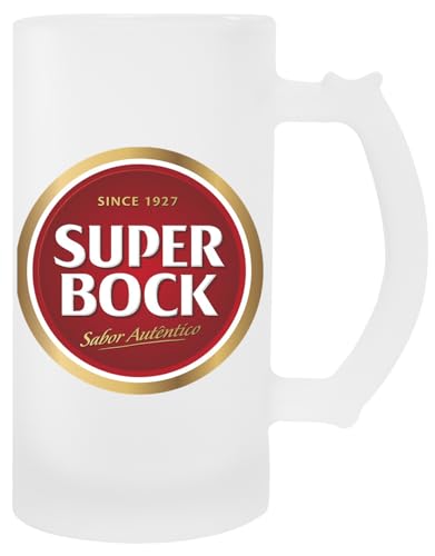 Generisch Super Bock Since 1927 Logo Transparent Bier Becher Mit Griff Beer Mug With Handle von Generisch
