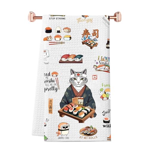 Generisch Sushi-Geschenke Küchentuch, Anime, Weiß, 80% Polyester, 20% Polyamid, 40.6 x 61 cm, 1 Stück von Generisch