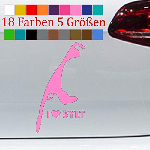 Generisch Sylt Aufkleber JDM Sand Style Auto Love Sylt Sticker Decal Insel VW Kleber S-XXL von Generisch