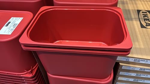 Generisch TROFAST Aufbewahrungsbox, für Trofast Regale geeignet. (1er Set, Rot 23cm) von Generisch