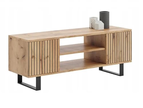 Generisch TV-Schrank Lowboard Unterschrank Fernsehschrank Kommode Wohnzimmer Loft 155 cm (3) von Generisch