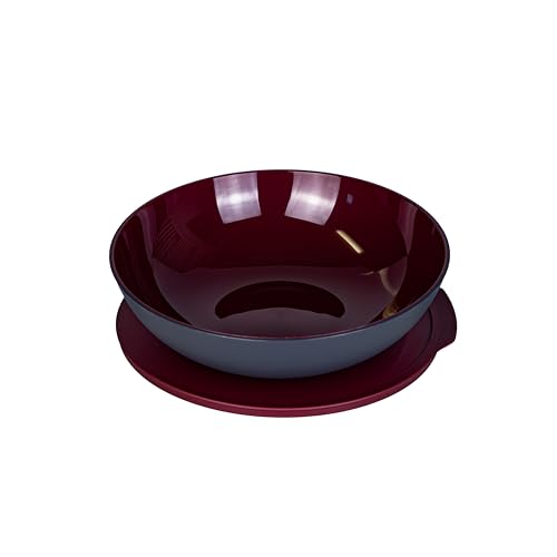 Generisch TW Allegra Schüssel 1,5 l merolt rot anthrazit Servierschüssel (inkl. 1x Deko-Tier) von Generisch