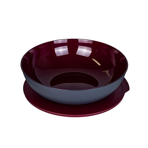 Generisch TW Allegra Schüssel 3,5 l merolt rot anthrazit Servierschüssel (inkl. 1x Monster-Magnet) von Generisch