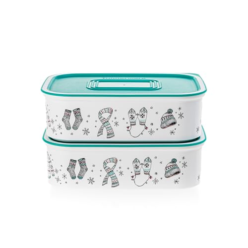 Generisch TW Quadro Dose 2x 500ml Türkis Eisbär Weihnachten Optimum Ultimo (inkl. 1x Magnet-Tier) von Generisch
