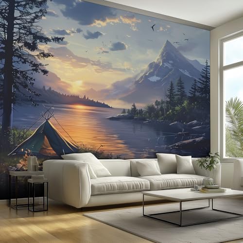 Generisch Tapete 3D Natur Landschaft Motiv, See Camping Wohnmobil Berg Fototapete Selbstklebend, Wohnzimmer, Schlafzimmer, Vliestapete, Wandtapete, Wand Deko, Mustertapete 450x315 cm - SWuE2113 Generisch Tapete 3D Natur Landschaft Motiv, See Camping Wohnmobil Berg Fototapete Selbstklebend, Wohnzimmer, Schlafzimmer, Vliestapete, Wandtapete, Wand Deko, Mustertapete 450x315 cm - SWuE2113 von Generisch