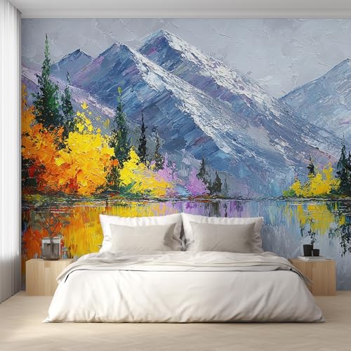 Generisch Tapete Berg Fototapete Schlafzimmer Vliestapete Tapete Ölgemälde Natur Landschaft Wallpaper Wandtapete Mustertapete Tapeten Wohnzimmer, 500 x 350 cm C&KF1 Generisch Tapete Berg Fototapete Schlafzimmer Vliestapete Tapete Ölgemälde Natur Landschaft Wallpaper Wandtapete Mustertapete Tapeten Wohnzimmer, 500 x 350 cm C&KF1 von Generisch