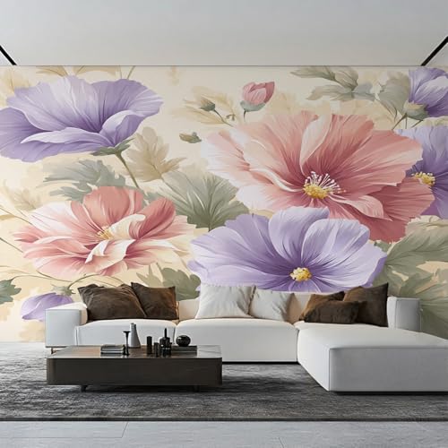 Generisch Tapete Blume, Fototapete Hibiskus Lila Rosa, Vliestapete für Schlafzimmer Wohnzimmer, Wand Deko Tapeten, Wandverkleidung 500x350 cm D&O69 Generisch Tapete Blume, Fototapete Hibiskus Lila Rosa, Vliestapete für Schlafzimmer Wohnzimmer, Wand Deko Tapeten, Wandverkleidung 500x350 cm D&O69 von Generisch