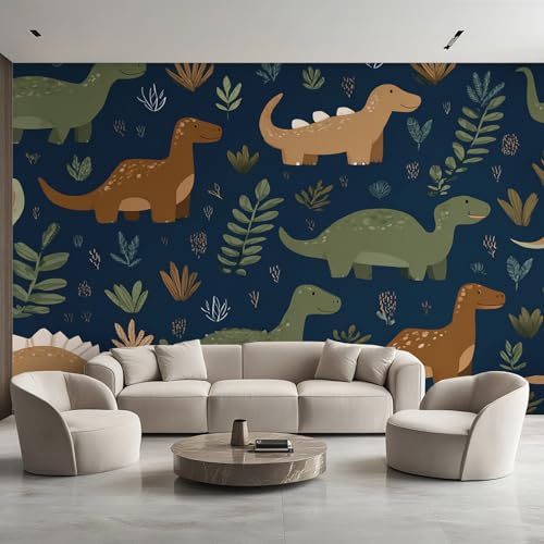 Generisch Tapete Dinosaurier, Fototapete Dino Cartoon Tier Pflanze, Vliestapete für Schlafzimmer Wohnzimmer, Wand Deko Tapeten, Wandverkleidung 396x280 cm D&O65 Generisch Tapete Dinosaurier, Fototapete Dino Cartoon Tier Pflanze, Vliestapete für Schlafzimmer Wohnzimmer, Wand Deko Tapeten, Wandverkleidung 396x280 cm D&O65 von Generisch