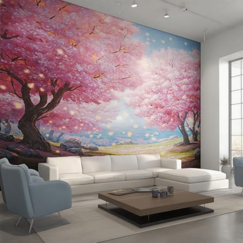 Generisch Tapete Kirschblüte Wohnzimmer Schlafzimmer, Fototapete Rosa Baum Blumen Japan Wand Deko, Wallpaper, Wandtapete, Mustertapete, Vliestapete, 368 x 254 cm C0&RRD Generisch Tapete Kirschblüte Wohnzimmer Schlafzimmer, Fototapete Rosa Baum Blumen Japan Wand Deko, Wallpaper, Wandtapete, Mustertapete, Vliestapete, 368 x 254 cm C0&RRD von Generisch