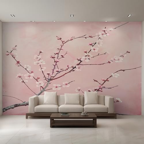 Generisch Tapete Kirschblüten, Fototapete Blumen Zweig, Vliestapete für Schlafzimmer Wohnzimmer, Wand Deko Tapeten, Wandverkleidung 450x315 cm D&O74 Generisch Tapete Kirschblüten, Fototapete Blumen Zweig, Vliestapete für Schlafzimmer Wohnzimmer, Wand Deko Tapeten, Wandverkleidung 450x315 cm D&O74 von Generisch