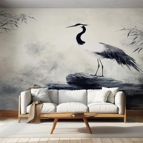 Generisch Tapete Kran Wohnzimmer Schlafzimmer, Fototapete Vogel Tuschemalerei Wand Deko, Wallpaper, Wandtapete, Mustertapete, Vliestapete, 416 x 254 cm &ZC1 Generisch Tapete Kran Wohnzimmer Schlafzimmer, Fototapete Vogel Tuschemalerei Wand Deko, Wallpaper, Wandtapete, Mustertapete, Vliestapete, 416 x 254 cm &ZC1 von Generisch