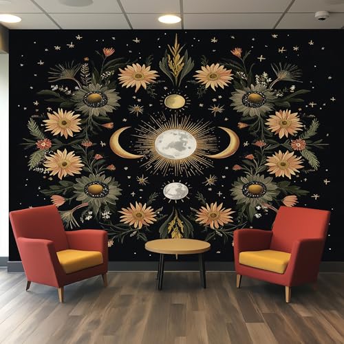 Generisch Tapete Mond Phasen - Fototapete Blumen Geheimnisvoller Sternenhimmel Muster - Wohnzimmer Schlafzimmer Deko - Wandtapete - Wanddeko - Motivtapeten - 500x350 J438 Generisch Tapete Mond Phasen - Fototapete Blumen Geheimnisvoller Sternenhimmel Muster - Wohnzimmer Schlafzimmer Deko - Wandtapete - Wanddeko - Motivtapeten - 500x350 J438 von Generisch
