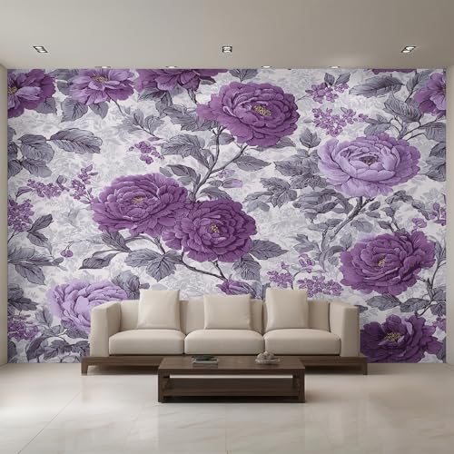 Generisch Tapete Pfingstrose, Fototapete Pfingstrose Blumen Lila, Vliestapete für Schlafzimmer Wohnzimmer, Wand Deko Tapeten, Wandverkleidung 500x350 cm D&O74 Generisch Tapete Pfingstrose, Fototapete Pfingstrose Blumen Lila, Vliestapete für Schlafzimmer Wohnzimmer, Wand Deko Tapeten, Wandverkleidung 500x350 cm D&O74 von Generisch
