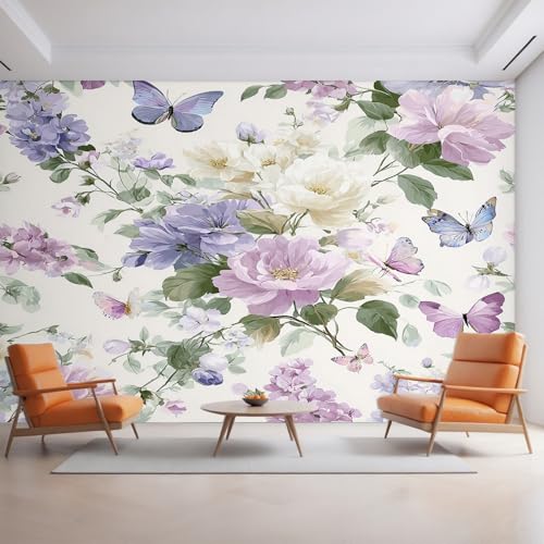 Generisch Tapete Pfingstrose, Fototapete Schmetterling Lila Rosa Blume, Vliestapete für Schlafzimmer Wohnzimmer, Wand Deko Tapeten, Wandverkleidung 150x105 cm D&O72 Generisch Tapete Pfingstrose, Fototapete Schmetterling Lila Rosa Blume, Vliestapete für Schlafzimmer Wohnzimmer, Wand Deko Tapeten, Wandverkleidung 150x105 cm D&O72 von Generisch