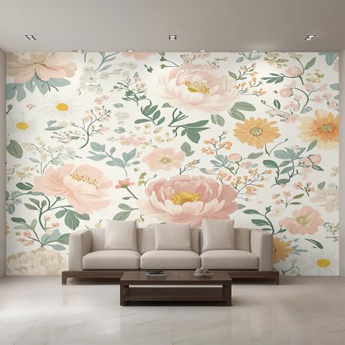 Generisch Tapete Pfingstrose Rosa, Fototapete Gänseblümchen Weiß Pflanze, Vliestapete für Schlafzimmer Wohnzimmer, Wand Deko Tapeten, Wandverkleidung 350x256 cm D&O56 Generisch Tapete Pfingstrose Rosa, Fototapete Gänseblümchen Weiß Pflanze, Vliestapete für Schlafzimmer Wohnzimmer, Wand Deko Tapeten, Wandverkleidung 350x256 cm D&O56 von Generisch