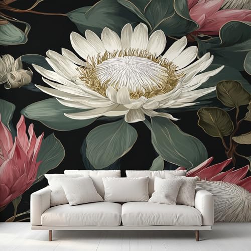 Generisch Tapete Protea Blume Fototapete Schlafzimmer Vliestapete Tapete Vintage Florale Blume Wallpaper Wandtapete Mustertapete Tapeten Wohnzimmer, 450 x 315 cm 1&XF Generisch Tapete Protea Blume Fototapete Schlafzimmer Vliestapete Tapete Vintage Florale Blume Wallpaper Wandtapete Mustertapete Tapeten Wohnzimmer, 450 x 315 cm 1&XF von Generisch