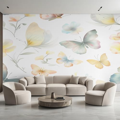 Generisch Tapete Schmetterling, Fototapete Cartoon Blume Mädchen, Vliestapete für Schlafzimmer Wohnzimmer, Wand Deko Tapeten, Wandverkleidung 350x256 cm D&O73 Generisch Tapete Schmetterling, Fototapete Cartoon Blume Mädchen, Vliestapete für Schlafzimmer Wohnzimmer, Wand Deko Tapeten, Wandverkleidung 350x256 cm D&O73 von Generisch