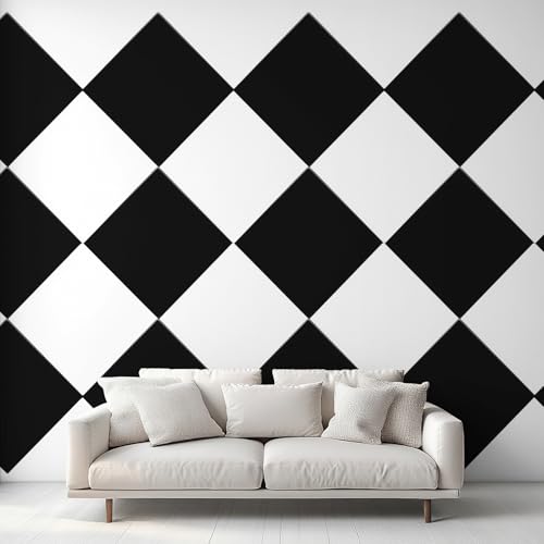Generisch Tapete Schwarz Weiß Gitter Fototapete Schlafzimmer Vliestapete Tapete Schachbrett Geometrisch Abstrakt Wallpaper Wandtapete Mustertapete Tapeten Wohnzimmer, 150 x 105 cm DD&CUQ Generisch Tapete Schwarz Weiß Gitter Fototapete Schlafzimmer Vliestapete Tapete Schachbrett Geometrisch Abstrakt Wallpaper Wandtapete Mustertapete Tapeten Wohnzimmer, 150 x 105 cm DD&CUQ von Generisch