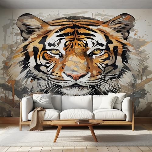 Generisch Tapete Tiger Aquarell Wohnzimmer Schlafzimmer, Fototapete Safari Tiere Wildtiere Wand Deko, Wallpaper, Wandtapete, Mustertapete, Vliestapete, 500 x 280 cm &ZC1 Generisch Tapete Tiger Aquarell Wohnzimmer Schlafzimmer, Fototapete Safari Tiere Wildtiere Wand Deko, Wallpaper, Wandtapete, Mustertapete, Vliestapete, 500 x 280 cm &ZC1 von Generisch