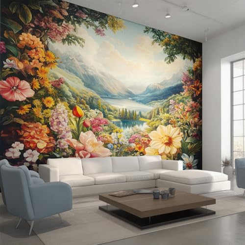 Generisch Tapete Vintage Blumen Fototapete Schlafzimmer Vliestapete Tapete Berg Natur Landschaft Wallpaper Wandtapete Mustertapete Tapeten Wohnzimmer, 150 x 105 cm C0&RRD Generisch Tapete Vintage Blumen Fototapete Schlafzimmer Vliestapete Tapete Berg Natur Landschaft Wallpaper Wandtapete Mustertapete Tapeten Wohnzimmer, 150 x 105 cm C0&RRD von Generisch