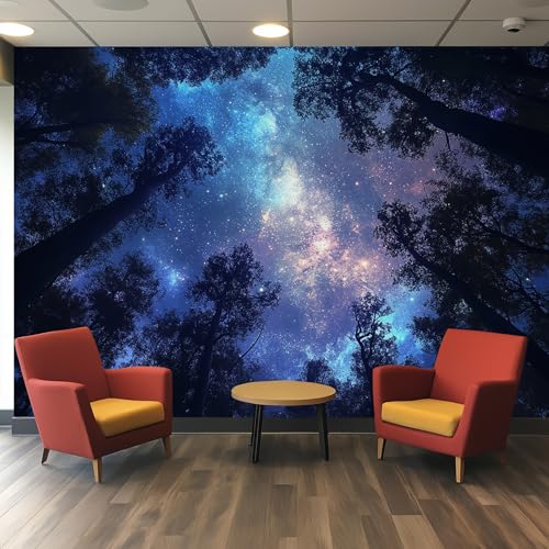 Generisch Tapete Wald Nachthimmel - Fototapete Blau Galaxie Baum Universum Muster - Wohnzimmer Schlafzimmer Deko - Wandtapete - Wanddeko - Motivtapeten - 450x315 J230 Generisch Tapete Wald Nachthimmel - Fototapete Blau Galaxie Baum Universum Muster - Wohnzimmer Schlafzimmer Deko - Wandtapete - Wanddeko - Motivtapeten - 450x315 J230 von Generisch