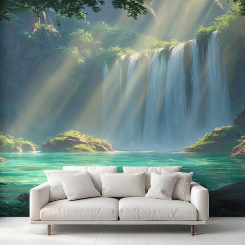 Generisch Tapete Wasserfall Fototapete Schlafzimmer Vliestapete Tapete Sonnenuntergang Natur Landschaft Wallpaper Wandtapete Mustertapete Tapeten Wohnzimmer, 150 x 105 cm M&31C Generisch Tapete Wasserfall Fototapete Schlafzimmer Vliestapete Tapete Sonnenuntergang Natur Landschaft Wallpaper Wandtapete Mustertapete Tapeten Wohnzimmer, 150 x 105 cm M&31C von Generisch