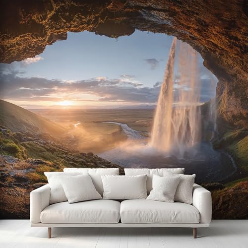 Generisch Tapete Wasserfall Höhle Wohnzimmer Schlafzimmer, Fototapete Natur Landschaft Wand Deko, Wallpaper, Wandtapete, Mustertapete, Vliestapete, 100 x 70 cm M&31C Generisch Tapete Wasserfall Höhle Wohnzimmer Schlafzimmer, Fototapete Natur Landschaft Wand Deko, Wallpaper, Wandtapete, Mustertapete, Vliestapete, 100 x 70 cm M&31C von Generisch