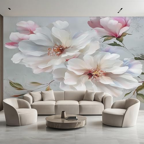 Generisch Tapete Weiß Blumen, Fototapete Magnolie Blumen, Vliestapete für Schlafzimmer Wohnzimmer, Wand Deko Tapeten, Wandverkleidung 500x350 cm D&O61 Generisch Tapete Weiß Blumen, Fototapete Magnolie Blumen, Vliestapete für Schlafzimmer Wohnzimmer, Wand Deko Tapeten, Wandverkleidung 500x350 cm D&O61 von Generisch