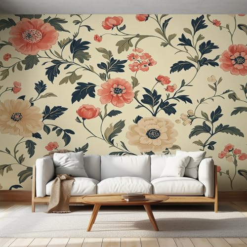 Generisch Tapete Wildblume Vintage Wohnzimmer Schlafzimmer, Fototapete Blumen Wand Deko, Wallpaper, Wandtapete, Mustertapete, Vliestapete, 400 x 280 cm &ZC1 Generisch Tapete Wildblume Vintage Wohnzimmer Schlafzimmer, Fototapete Blumen Wand Deko, Wallpaper, Wandtapete, Mustertapete, Vliestapete, 400 x 280 cm &ZC1 von Generisch