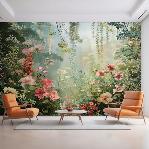 Generisch Tapete Wildblumen, Fototapete Pflanze Blumen Tropische, Vliestapete für Schlafzimmer Wohnzimmer, Wand Deko Tapeten, Wandverkleidung 396x280 cm D&O57 Generisch Tapete Wildblumen, Fototapete Pflanze Blumen Tropische, Vliestapete für Schlafzimmer Wohnzimmer, Wand Deko Tapeten, Wandverkleidung 396x280 cm D&O57 von Generisch