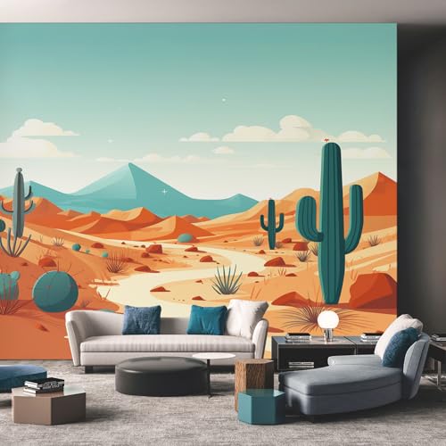 Generisch Tapete Wüste Sukkulenten, Fototapete Kaktus Westliche, Vliestapete für Schlafzimmer Wohnzimmer, Wand Deko Tapeten, Wandverkleidung 250x175 cm D&O23 Generisch Tapete Wüste Sukkulenten, Fototapete Kaktus Westliche, Vliestapete für Schlafzimmer Wohnzimmer, Wand Deko Tapeten, Wandverkleidung 250x175 cm D&O23 von Generisch