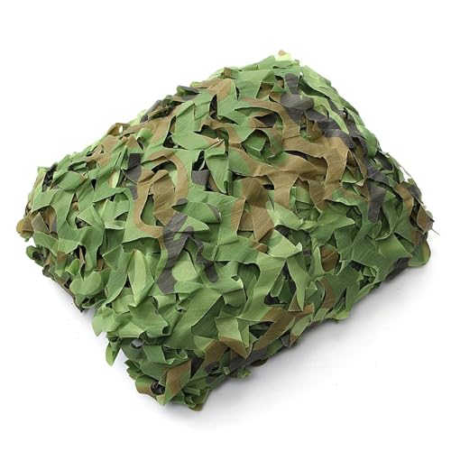 Generisch Tarnnetz 3x4m 5x6m 8x15m Camouflage Netz Sonnenschutz für Deko Waldlandschaft Jagd Sichtschutz Outdoor Camping Garten(7x12m) von Generisch