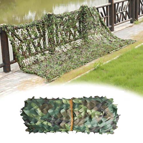 Generisch Tarnnetz Armeegrün 2m, 4m, 6m, 8m, 10m, 12m, 20m, 36m, 45m, 60m Camouflage Netz Garten Camo Schattiernetz für Jagd Wildcampen Waldlandschaft Outdoor Garten Party Dekorationen(5x6.5 M) von Generisch