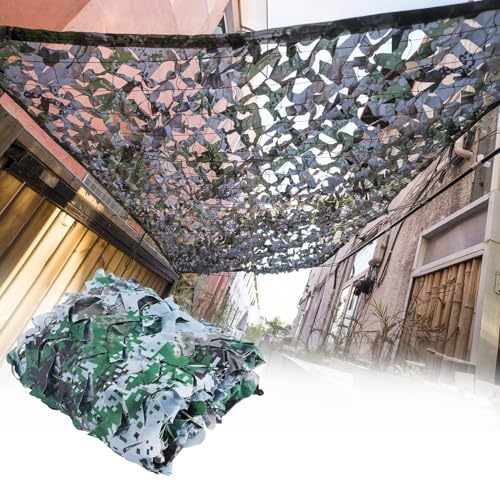 Generisch Tarnnetz Camouflage Netz Tarnung Net 2.5m 3.5m 4.5m 5.5m 6.5m 7.5m 8m Bundeswehr für Deko Waldlandschaft Jagd Sichtschutz Outdoor Camping Garten(5.5x13.0m) von Generisch
