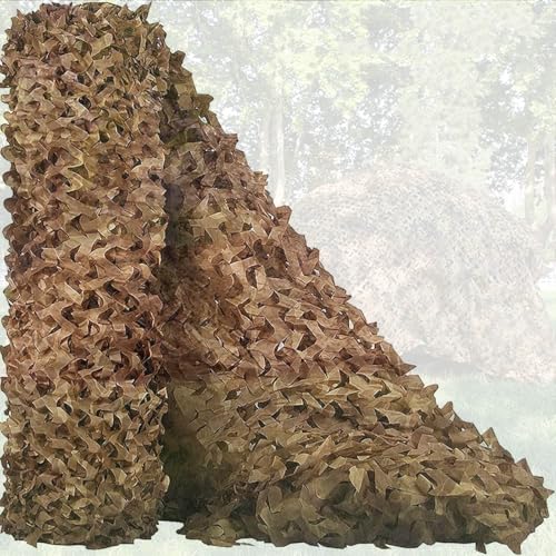Generisch Tarnnetz Erdgelb 1x2m, 1x3.0m, 1.5x3.0m, 2x2m, 2x6m, 3x5m, 4x5m, 4x8m Camouflage Netz Armee Tarnung Net für Wald Jagd Tarnung Waldlandschaft Militär Dekoration Sonnenschutz(12x20 M) von Generisch