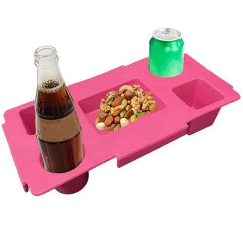 Generisch Taschentop Becherhalter Ablage | Getränkeorganizer Tablett - Wasserdichter unterteilter Tassenhalter für Picknick Outdoor Restaurant Camping Zuhause und Reisen von Generisch