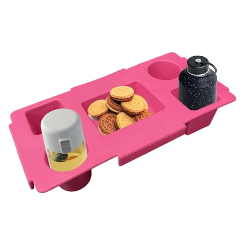 Generisch Taschentop Becherhalter Ablage | Handyablage Mit Abteil - Organizer Mit Unterteilungen Für Reisen Picknick Pool von Generisch