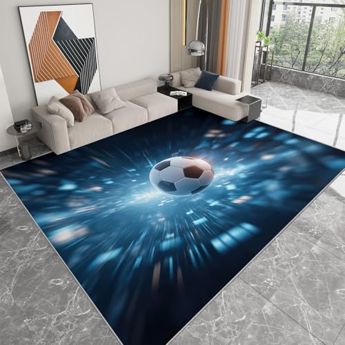 Generisch Teppich 160 x 230cm Weich rutschfest - Sport Fußball Leuchteffekt Druck Muster für Dekoration Schlafzimmer Kinderzimmer Esszimmer Paarzimmer Kurzflor Generisch Teppich 160 x 230cm Weich rutschfest - Sport Fußball Leuchteffekt Druck Muster für Dekoration Schlafzimmer Kinderzimmer Esszimmer Paarzimmer Kurzflor von Generisch