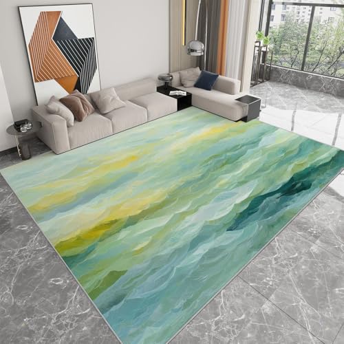 Generisch Teppich 160 x 230cm Weich rutschfest - Wellenlinien Druck Muster für Dekoration Schlafzimmer Kinderzimmer Esszimmer Paarzimmer Kurzflor Generisch Teppich 160 x 230cm Weich rutschfest - Wellenlinien Druck Muster für Dekoration Schlafzimmer Kinderzimmer Esszimmer Paarzimmer Kurzflor von Generisch
