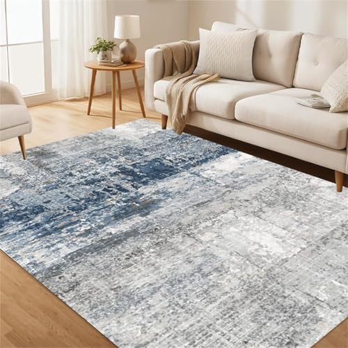Generisch Teppich Bürostuhl Geeignet Abstrakter Wohnzimmer-Schlafzimmer-Teppich rutschfest und lichtecht Kinder Jungs blau Wohnzimmer mit 160X230CM von Generisch